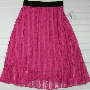 Lularoe Solid XS Hot Pink Lace Lola